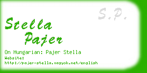 stella pajer business card